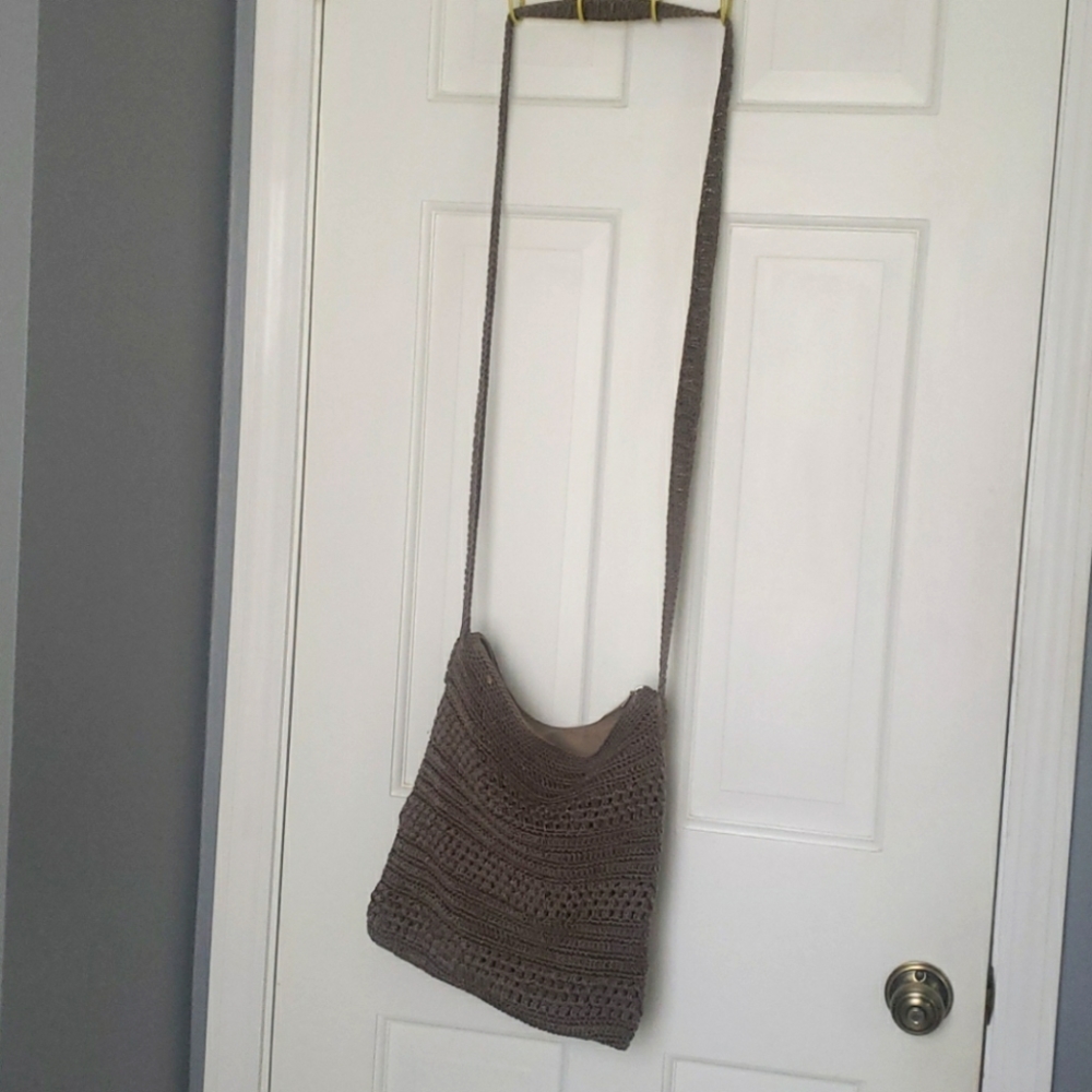 Grey Crotheted Boho Bag